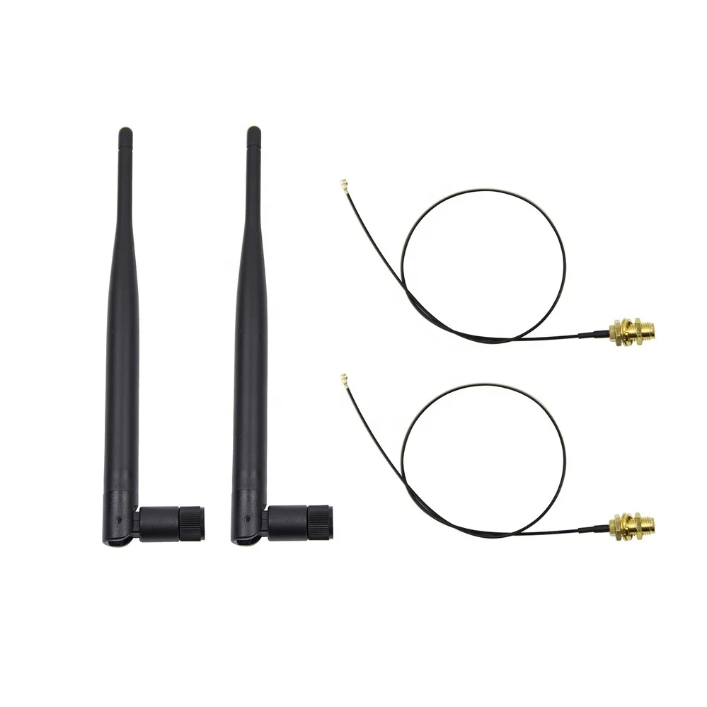 IPEX Connector Indoor 2.4G Wifi antenna Dual Band 433Mhz 5.8G external antenna 4G LTE Whip SMA With Pigtail Cable