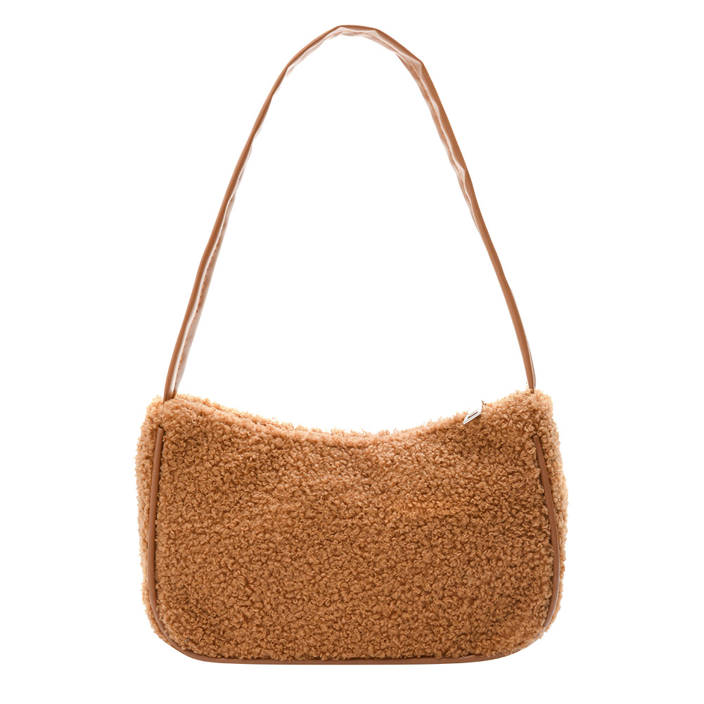 

Woolen Handbag Solid Shoulder Underarm Bags Travel Casual Totes, Camel, 501 Original