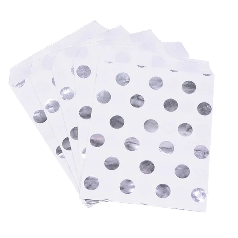 25Pcs Paper Bags Candy Gift Bag Food Packaging Christmas Wedding Favor Baby Shower Rose Gold Birthday Party Decoration Treat Bag