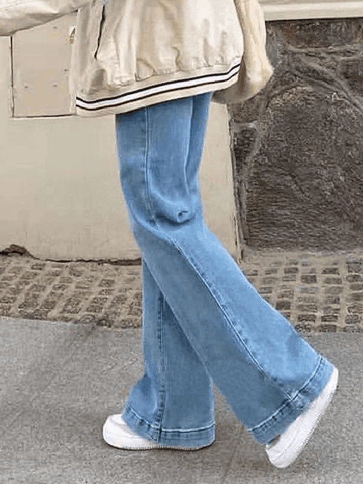 Toloer Mid Waist Washed Boyfriend Jeans-Outfit Ideas