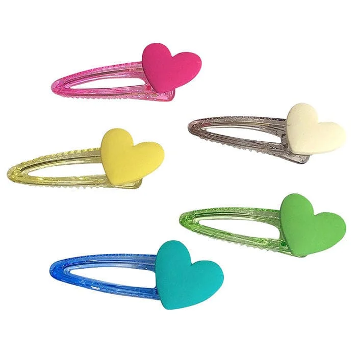 Heart Colorful Hair Clips
