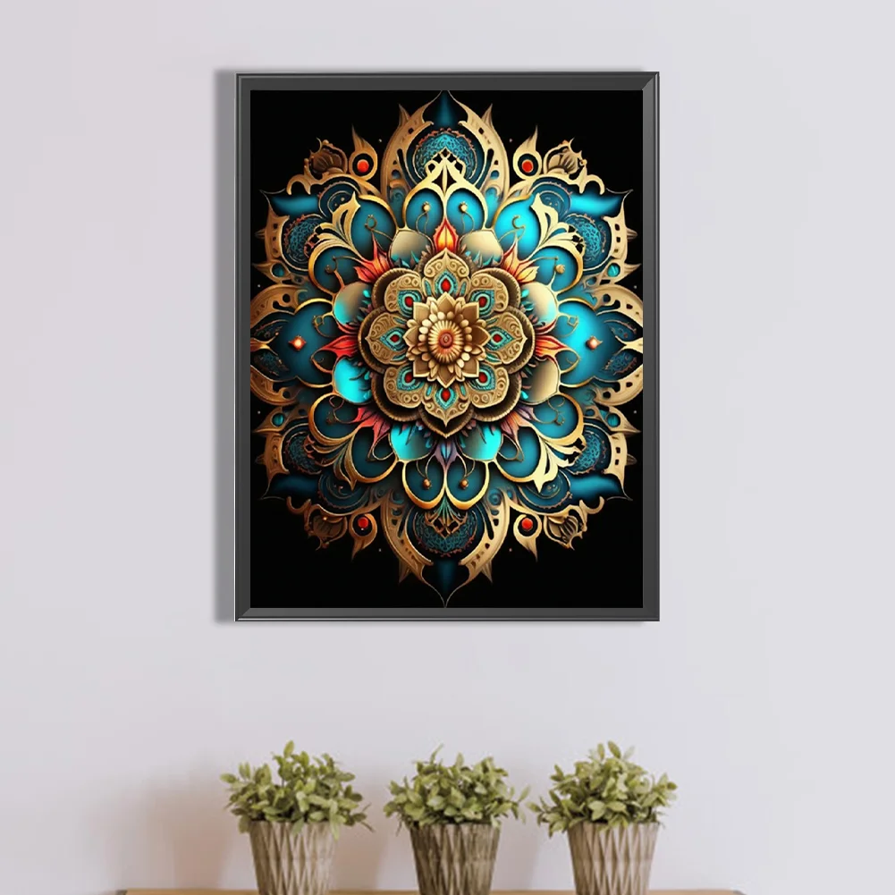 Full Round Diamond Painting 40*50cm - Metal Mandala