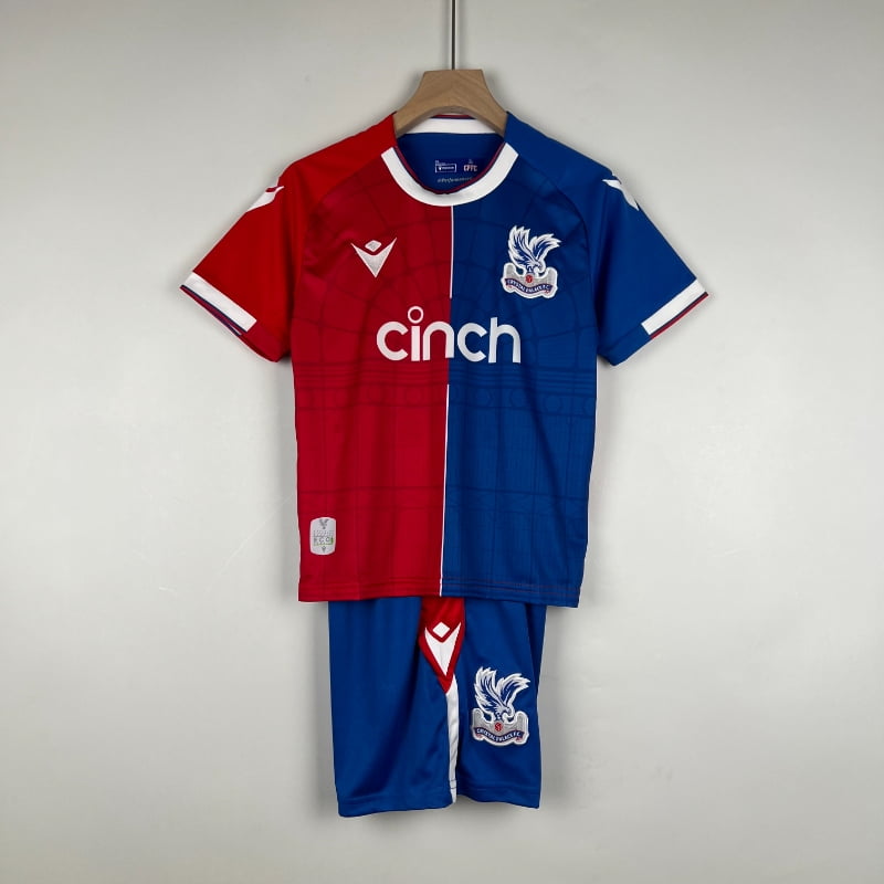 23-24 Kids Crystal Palace Soccer Jersey Home