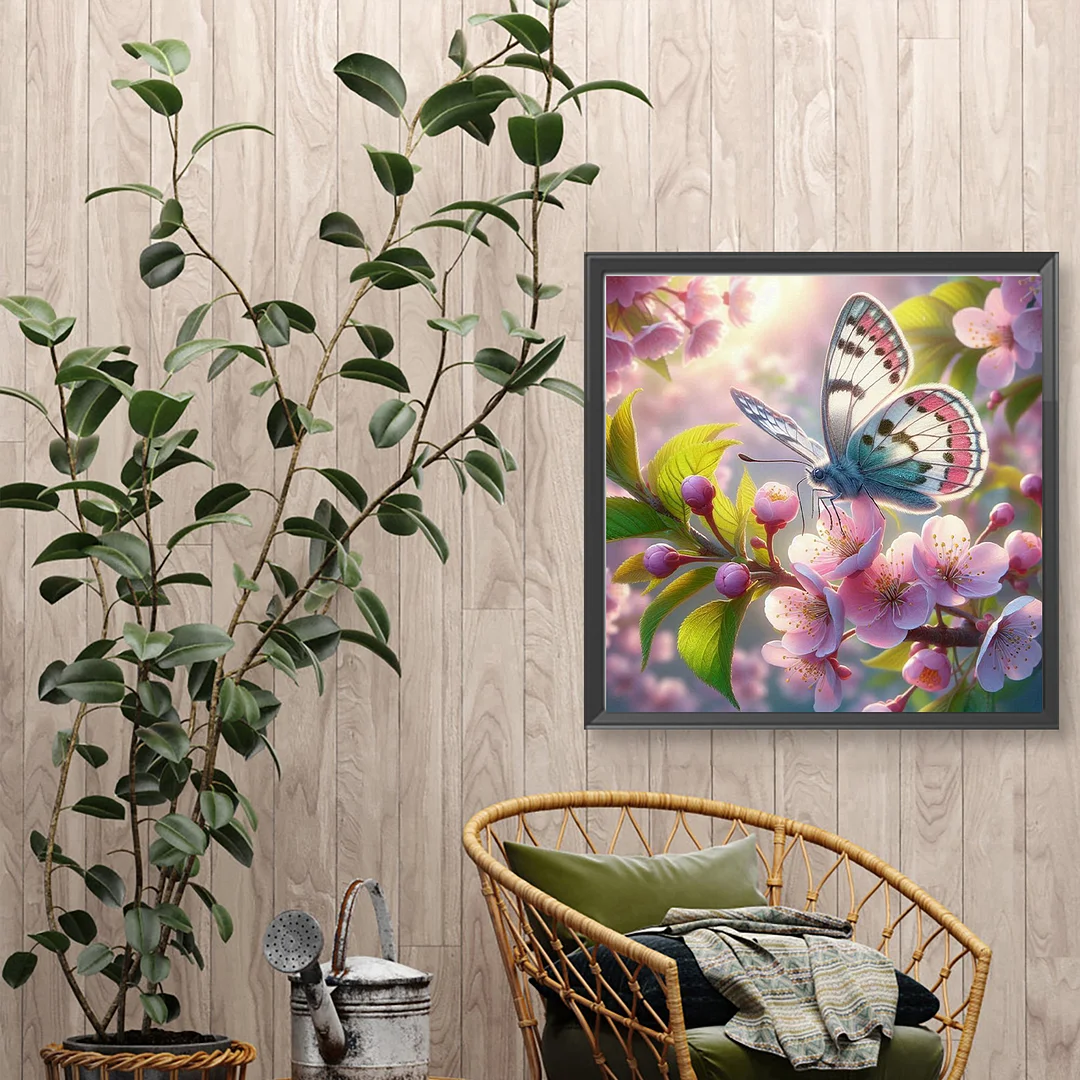 Diamond Painting - Full Round Drill - Butterfly(Canvas|30*30cm)