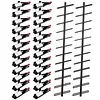[US Local Warehouse] 5 Pack 12 Bottle Wine Rack Wall Mounted for 60 Bottles DIY Detachable Wine Holder Metal Storage Rack for Kitchen Dining Room Bar