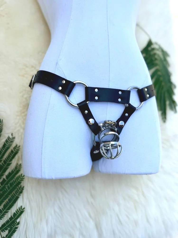 pornhint Pornhint Split Gallo Cock Cage Harness twin-cage chastity sissy