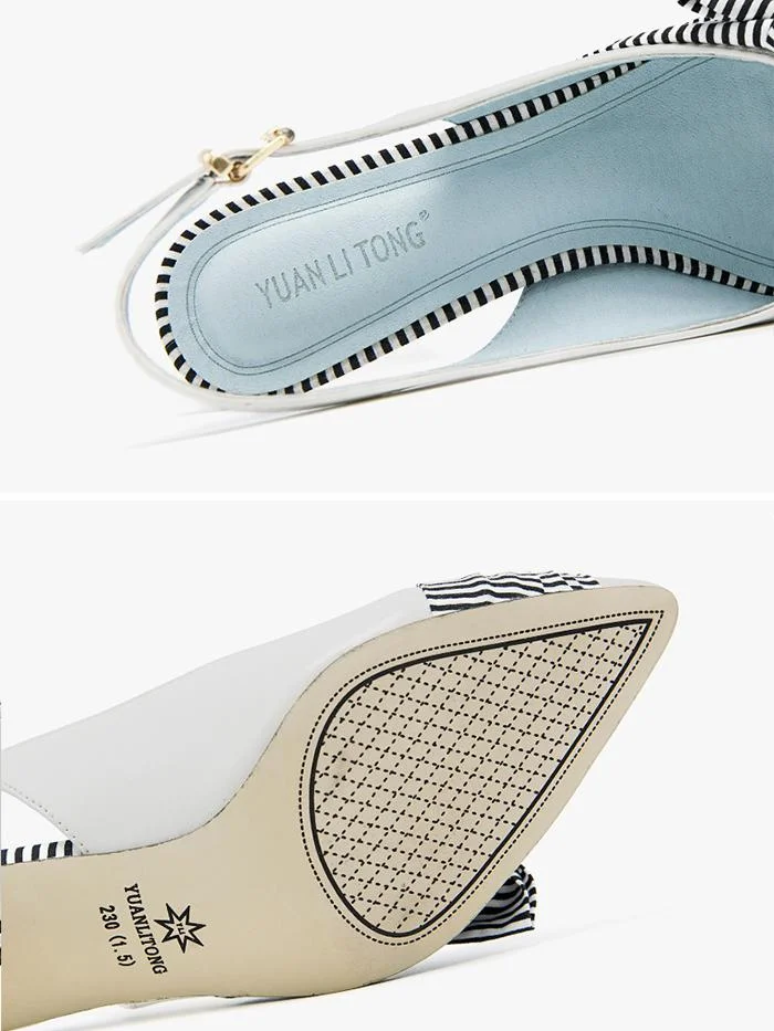 Fashion empty shallow mouth women's stiletto pointed bow high heels