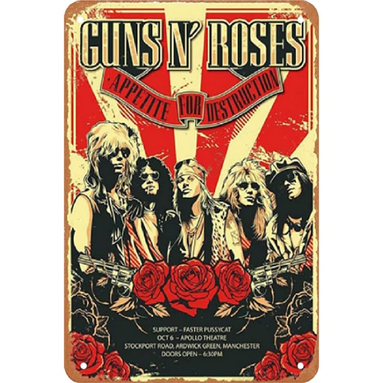 【20*30cm/30*40cm】Guns N' Roses - Vintage Tin Signs/Wooden Signs