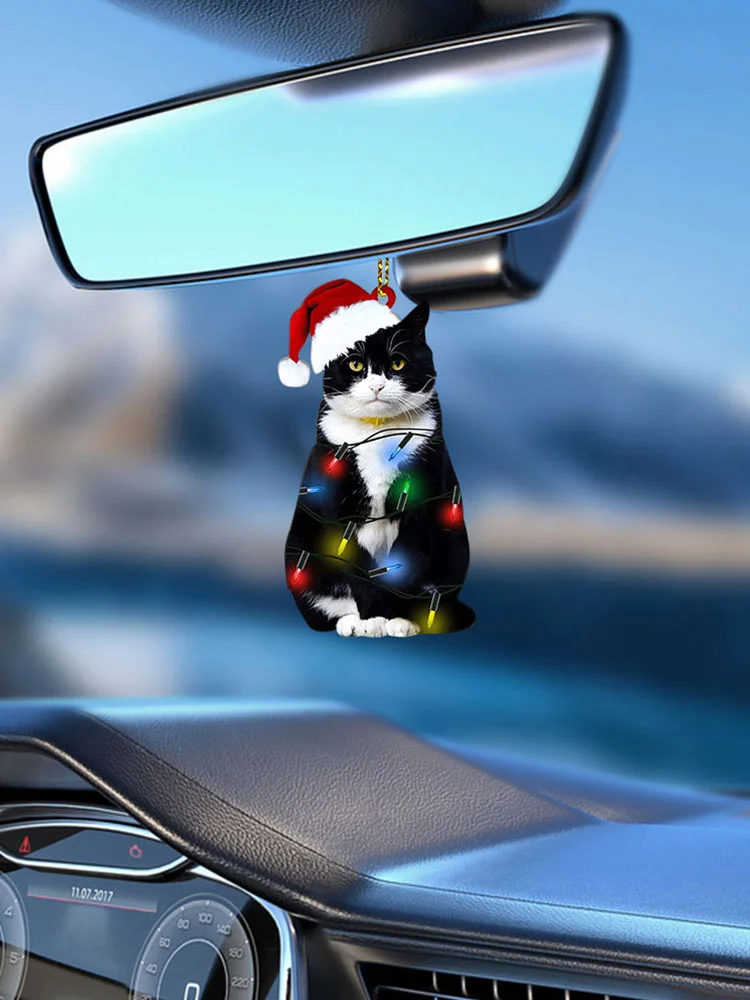 Xmas Tree Hanging Animal Pendants Cute Christmas Decorations for Cat/Dog Lover