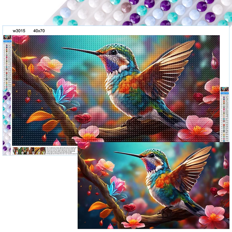  Hummingbird 70*40CM (Canvas) Full Round Drill Diamond Painting gbfke