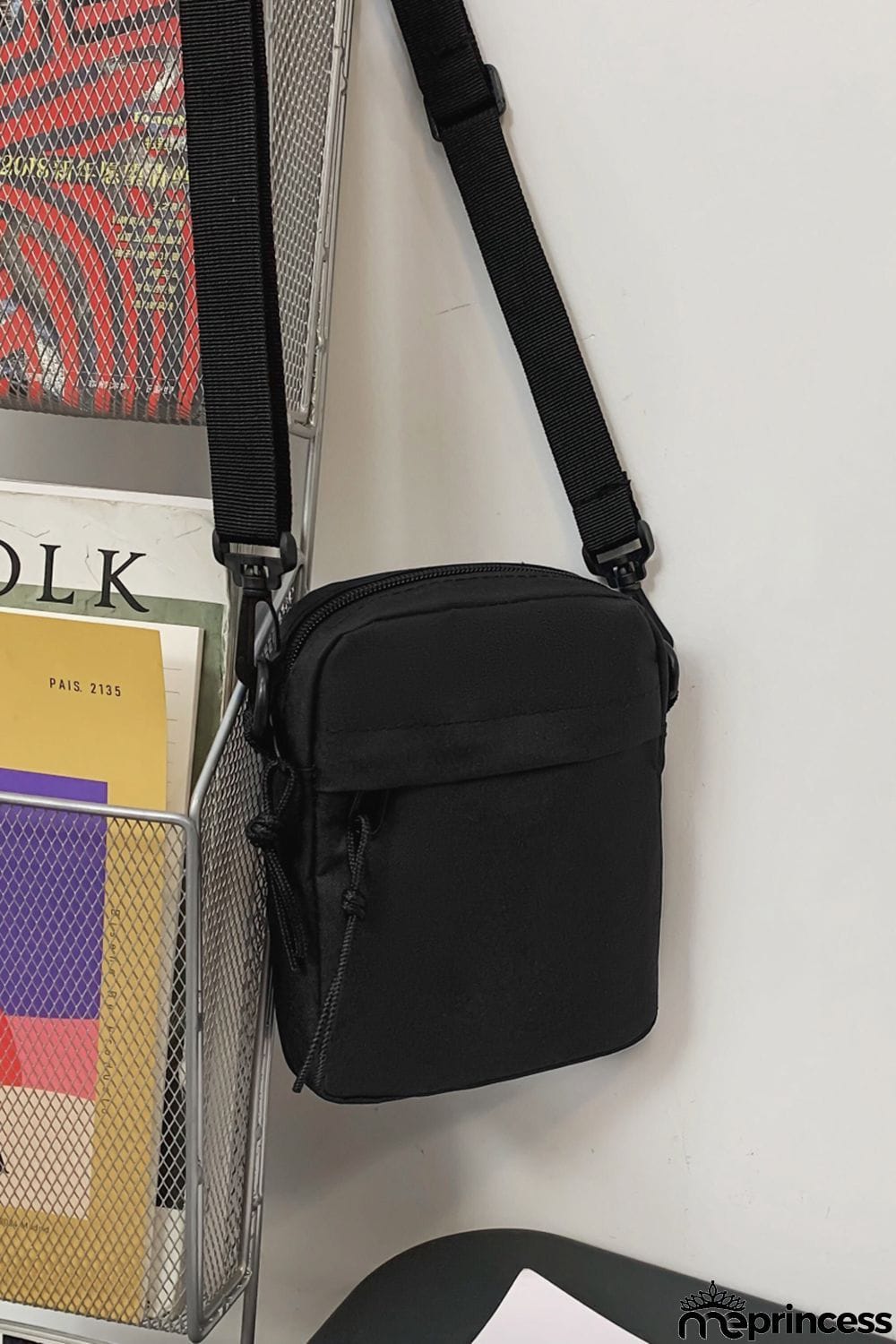 Wide Strap Polyester Crossbody Bag