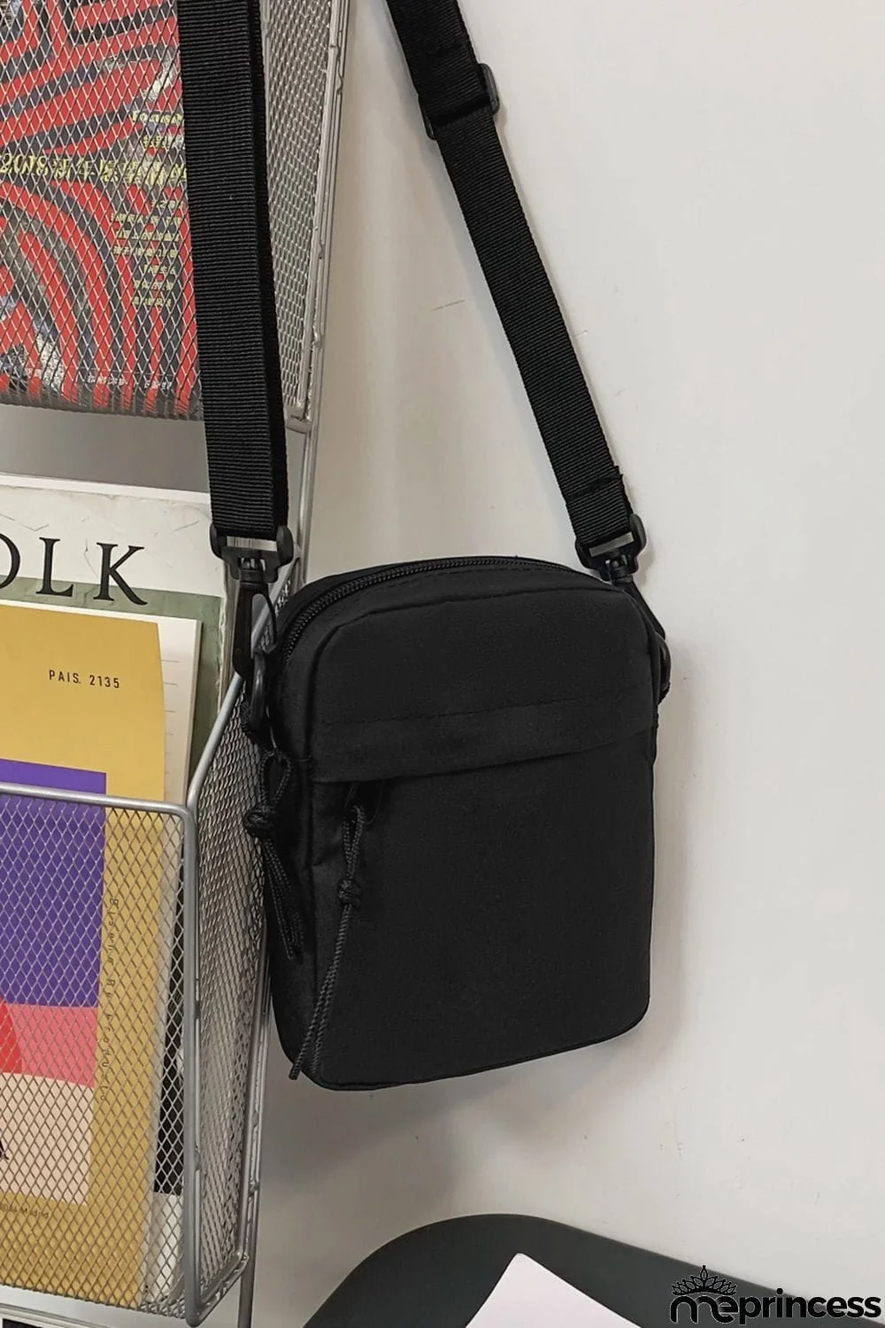 Wide Strap Polyester Crossbody Bag