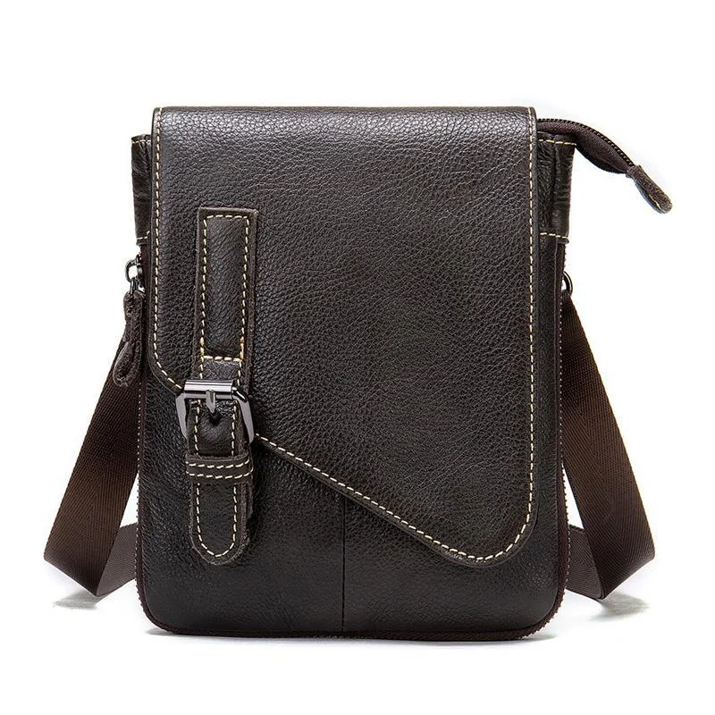 Mens Casual Crocodile Pattern Leather Crossbody Bags