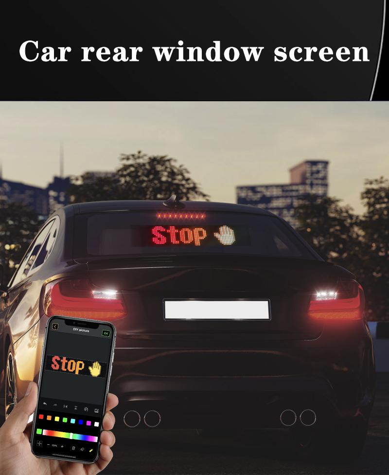 Product Introduction of Scrolling Huge Bright Advertising LED Signs. Flexible USB 5V LED Store Sign Bluetooth App Control Custom Text Pattern Animation Programmable LED Display for Store Car Bar Hotel 9