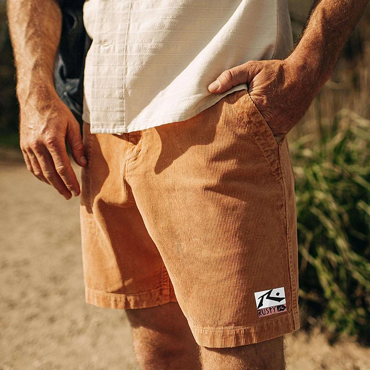 Men's Hawaiian Printed Lace-up Shorts f43e