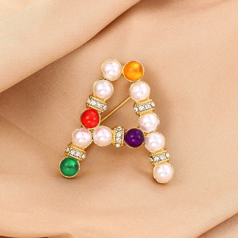Luxurious Pin Geometric Alloy Inlay Artificial Pearls Rhinestones Women’S Brooches