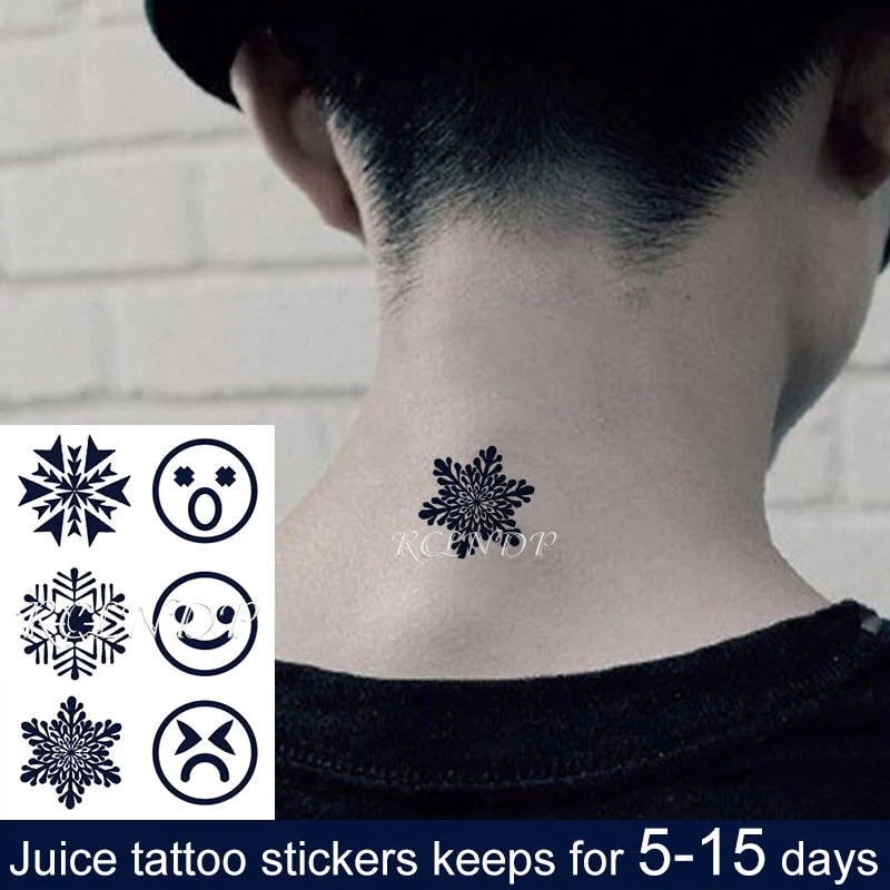 Waterproof Temporary Juice Ink Sticker Sun Totem Dragon Phoenix Small Element Fruit Gel Long Lasting Tattoo for Men Women girl