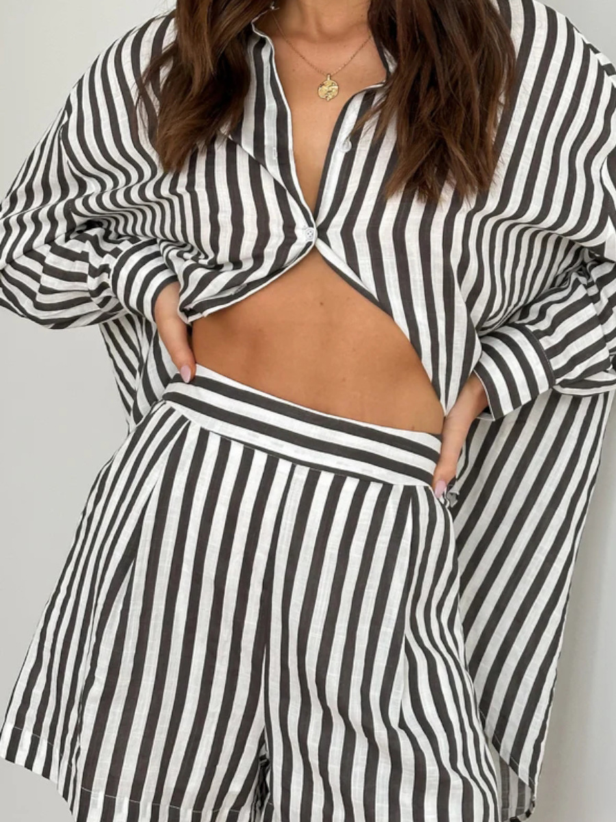 Summer Striped Two-piece Set