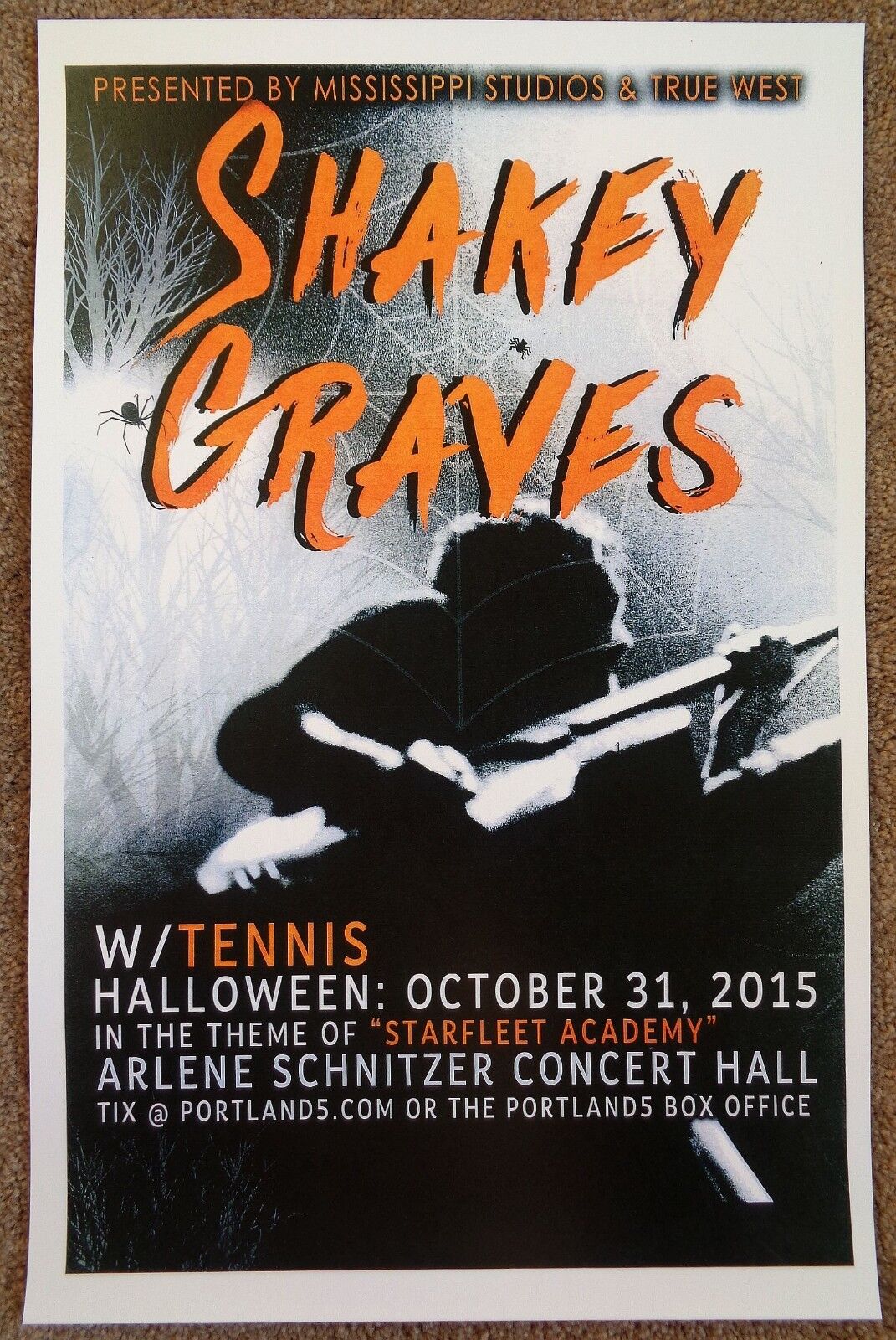 SHAKEY GRAVES 2015 Gig POSTER Portland Oregon Concert