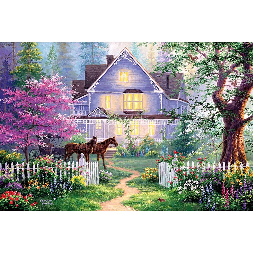 

Landscape House - 11CT Stamped Cross Stitch - 60*40CM (Big Size), 501 Original
