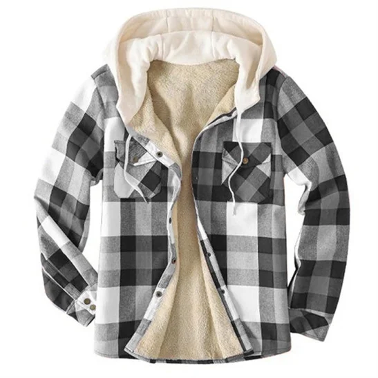 Flannel Hooded Jacket