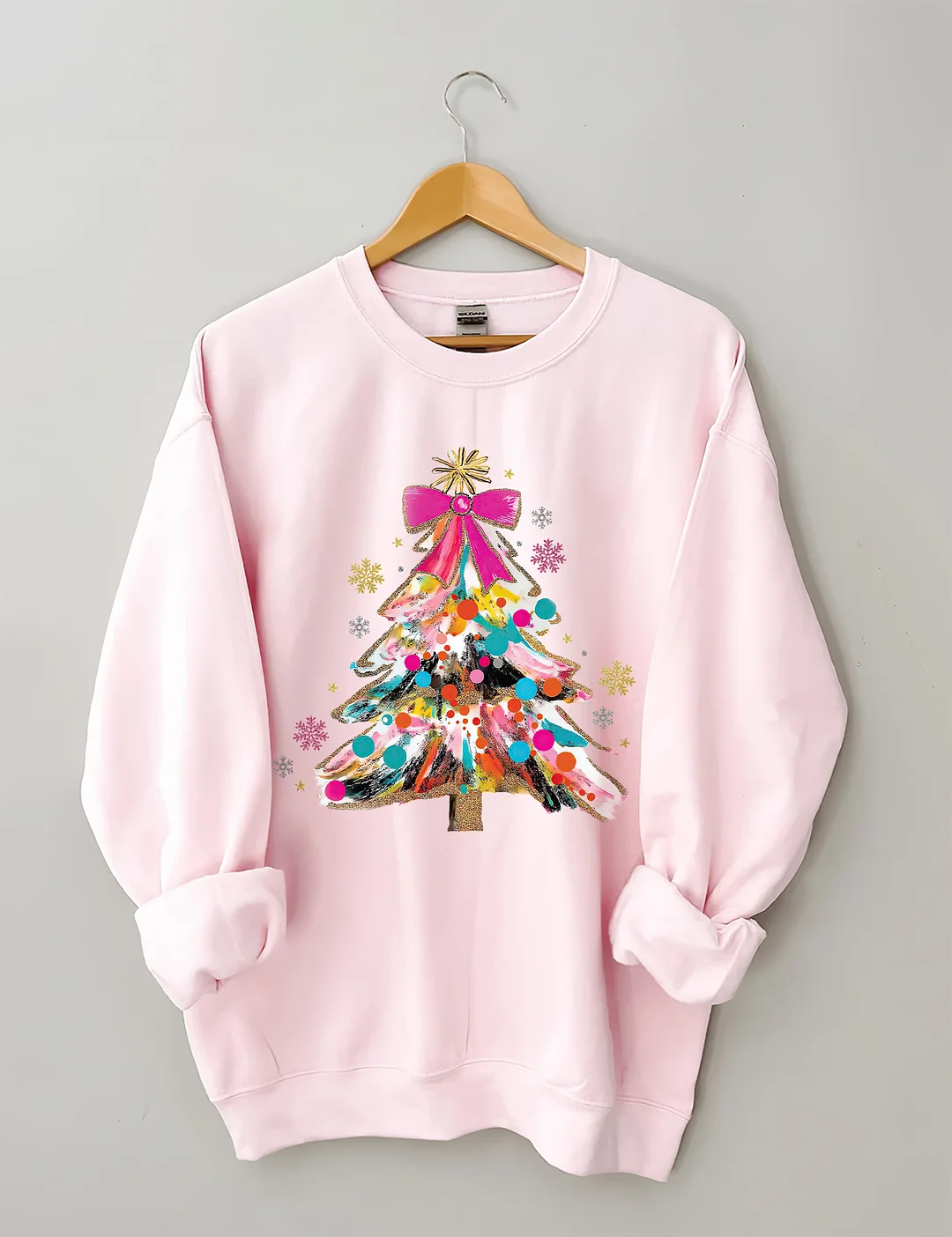 Colorful Glitter Christmas Tree Sweatshirt