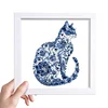 5D DIY Partial Special Shaped Drill Diamond Painting Kit Cat Decor With Frame Kit 18x18cm