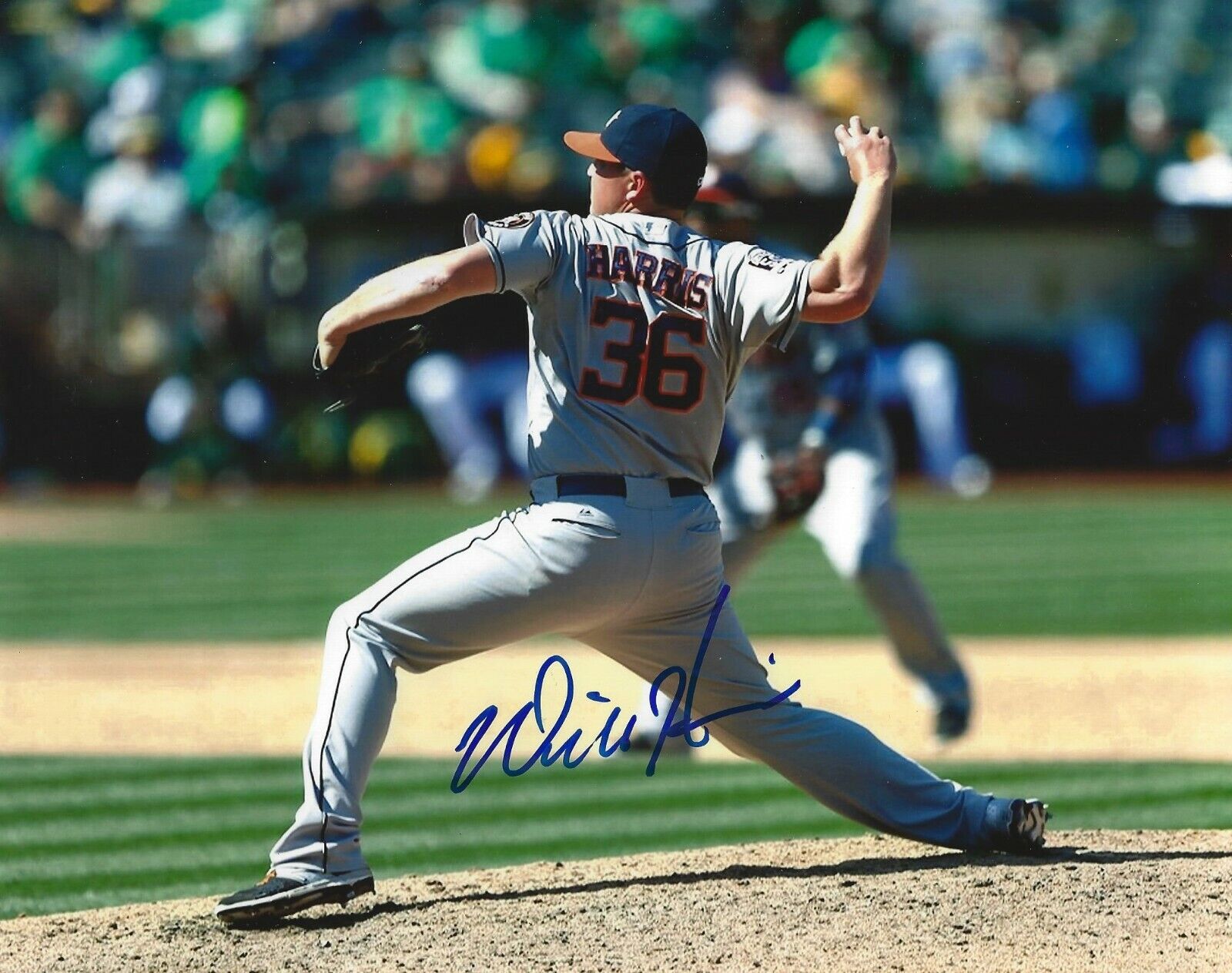 Signed 8x10 WILL HARRIS Houston Astros Autographed Photo Poster painting - w/COA