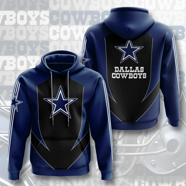 Dallas Cowboys 3D Printed Hooded Pocket Pullover Hoodie