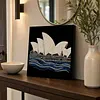 (30x30cm)DIY Landmark Pearl Painting Art With Inner Frame Handmade Pearl Material Art Kit Living Room Decor(Sydney Opera House)
