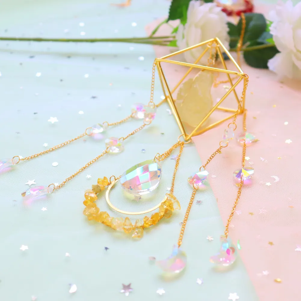 K9 Crystal Light Catchers Wind Chime Sunlight Trapping Windchimes Jewelry