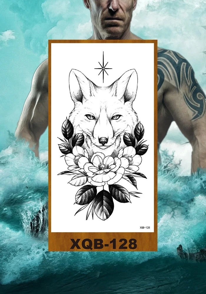 Waterproof Temporary Tattoo Sticker Hipster Tattoo Man Woman Tattoo Body Tattoo Art Tatuajes Big Tiger Lion Wolf Rose Arm Tatto