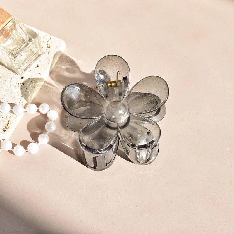 Minimalist Flower Plastic Stoving Varnish Hair Claws 1 Piece