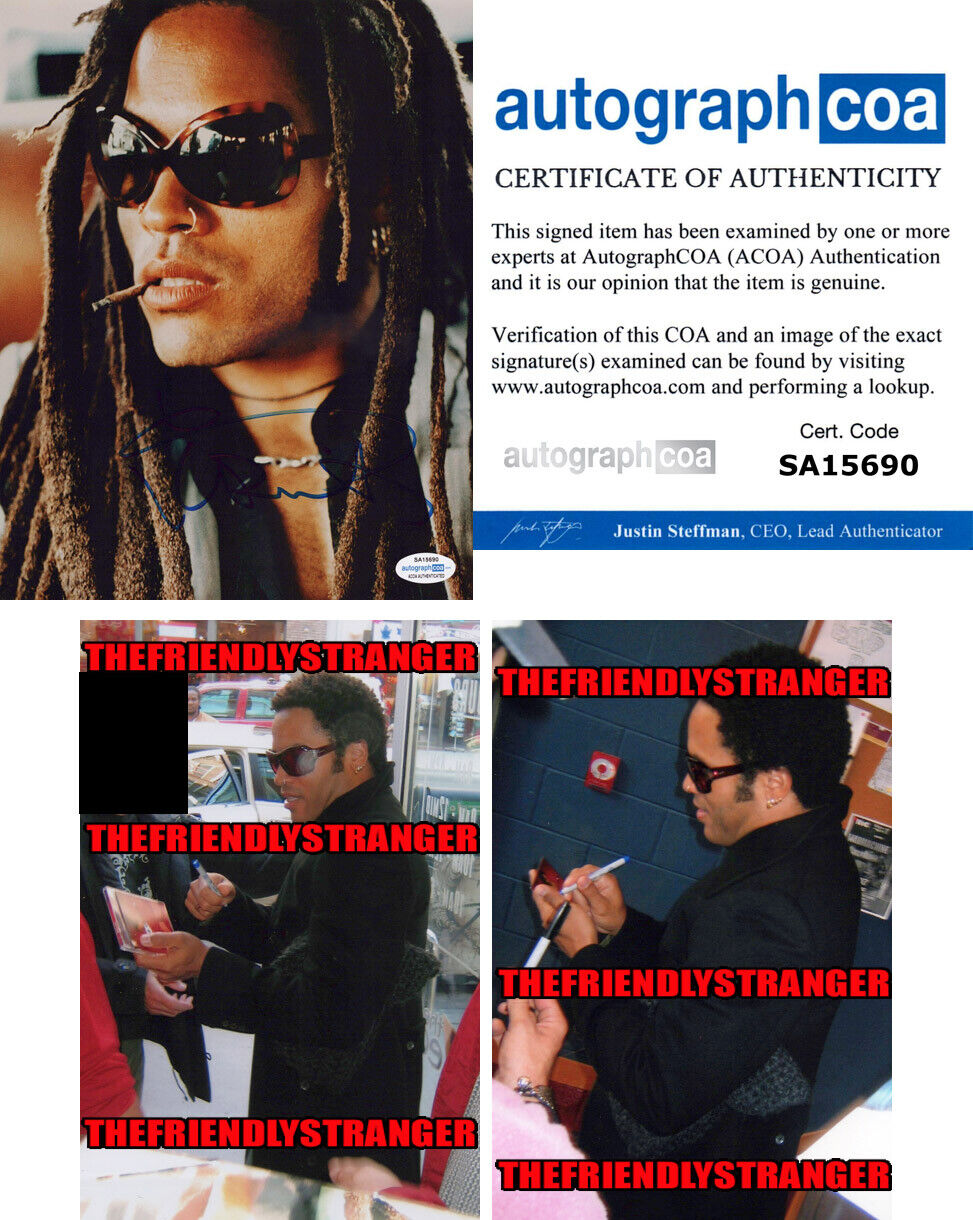 LENNY KRAVITZ signed Autographed 8X10 Photo Poster painting - PROOF - SINGER Fly Away ACOA COA