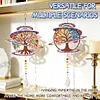 2pcs DIY Diamond Painting Life Tree Wind Chimes Crystal Window Suncatcher Craft Set Birthday Gifts Home Garden Decor