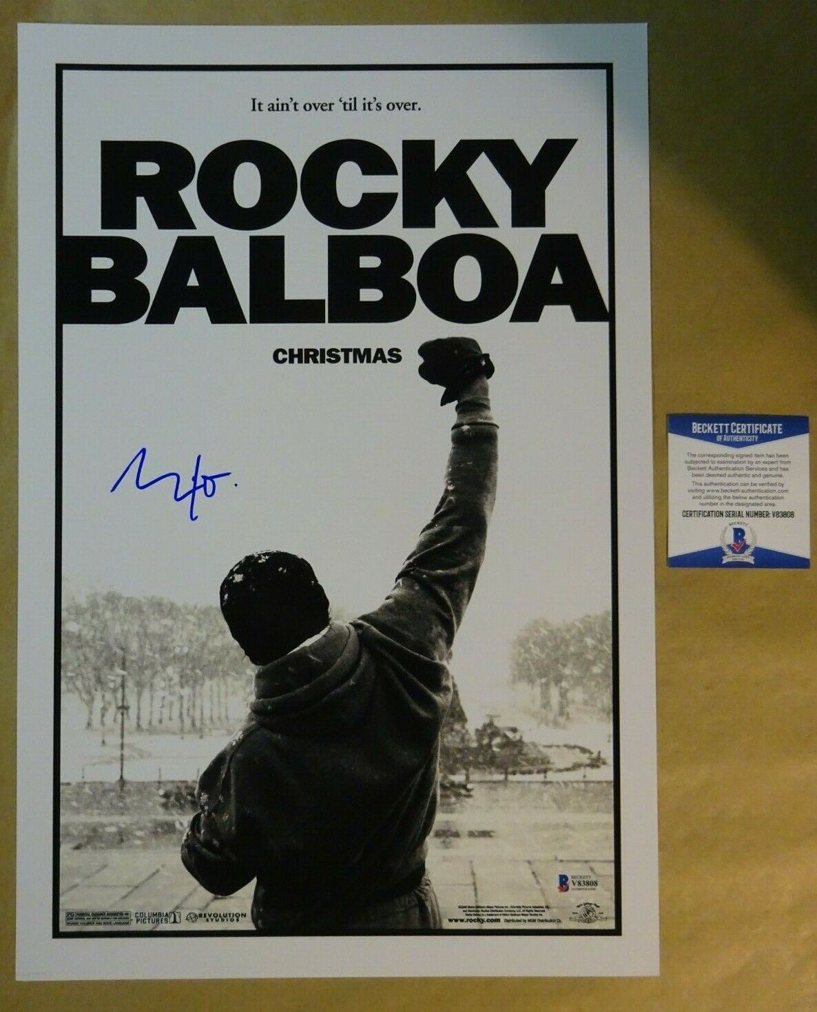 Signed MILO VENTIMIGLIA Autographed ROCKY BALBOA 12x18