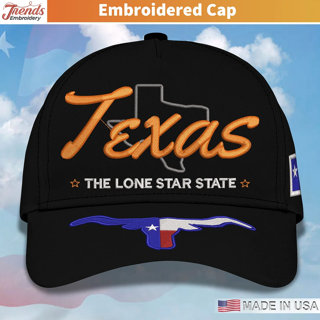 Embroidery Cap For Texas