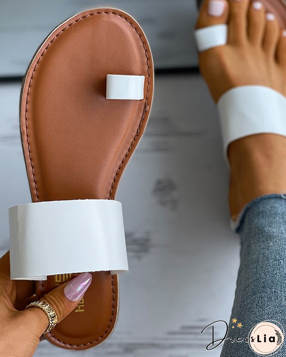 Toe Ring Casual Slide Slippers