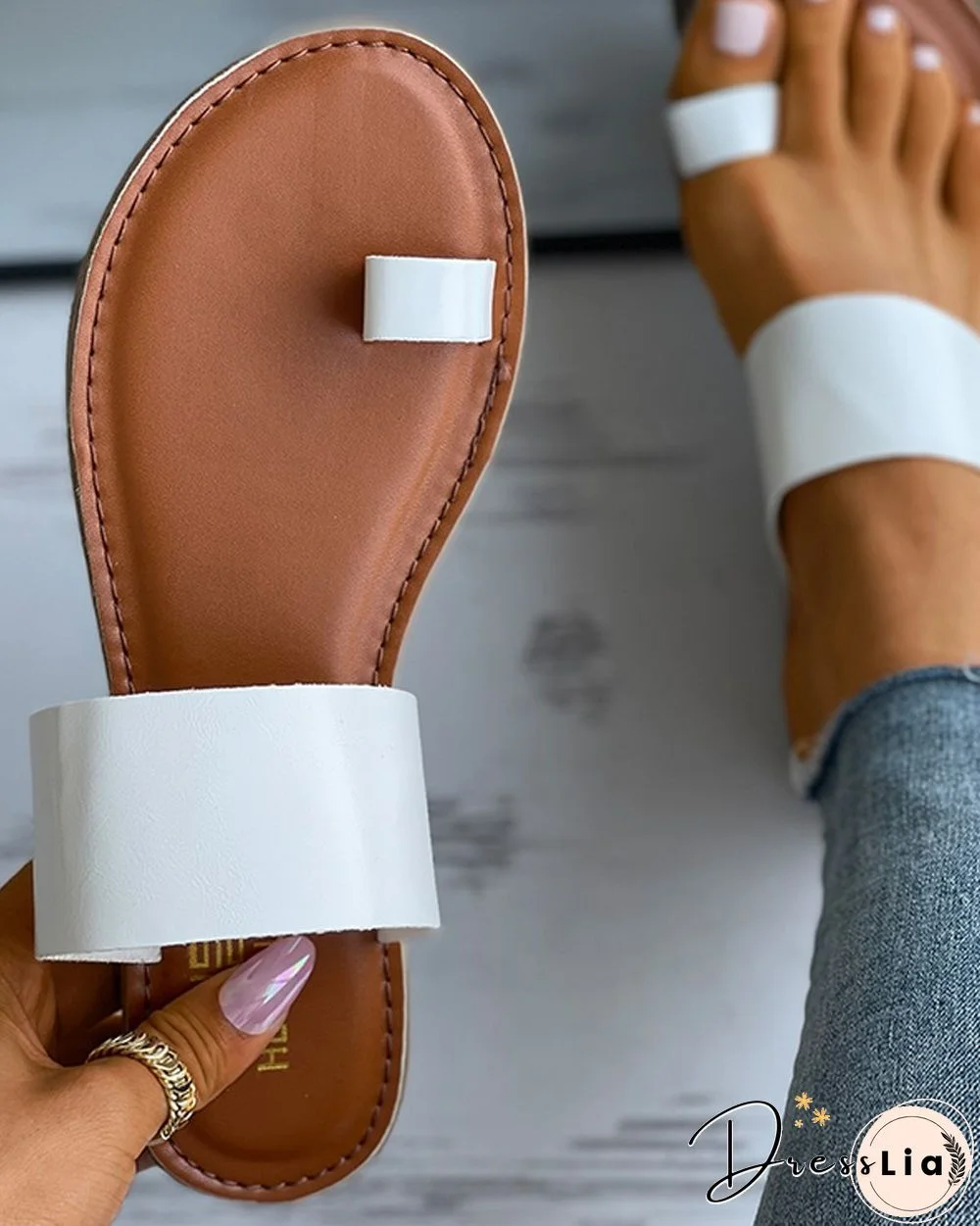 Toe Ring Casual Slide Slippers