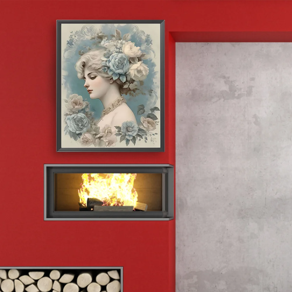 DIY Paint By Number 40*50cm - Retro Rose Girl