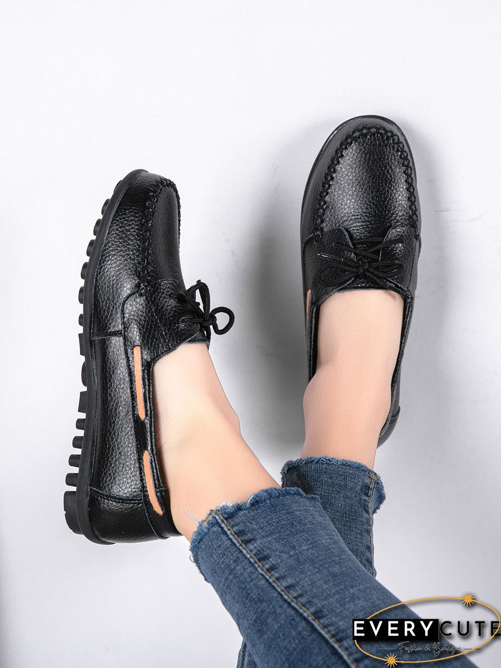 Retro Casual Simple Lace-up Flat Shoes