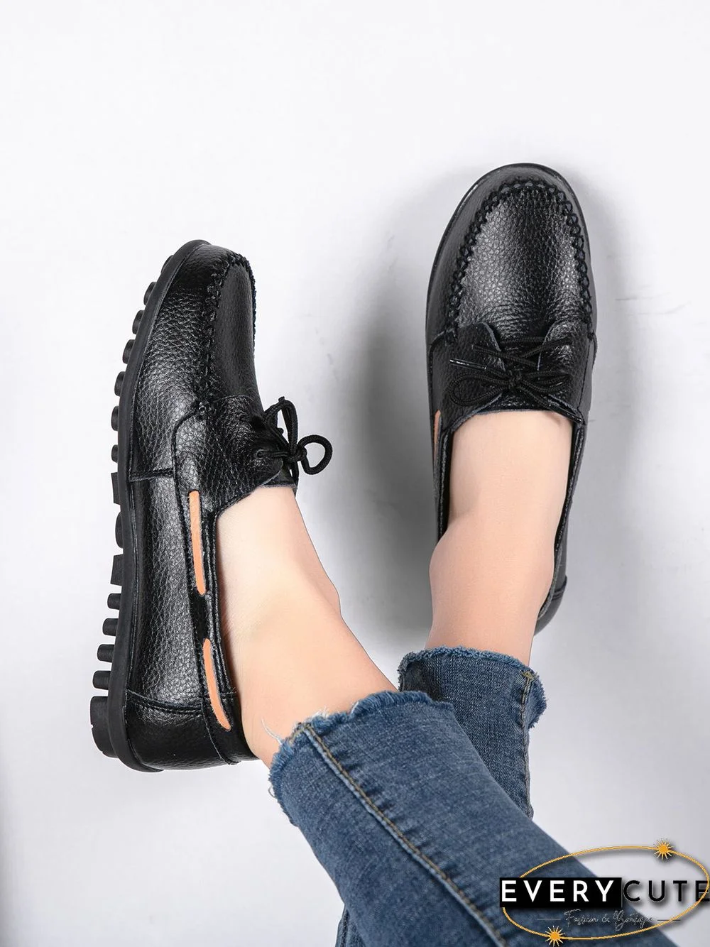 Retro Casual Simple Lace-up Flat Shoes