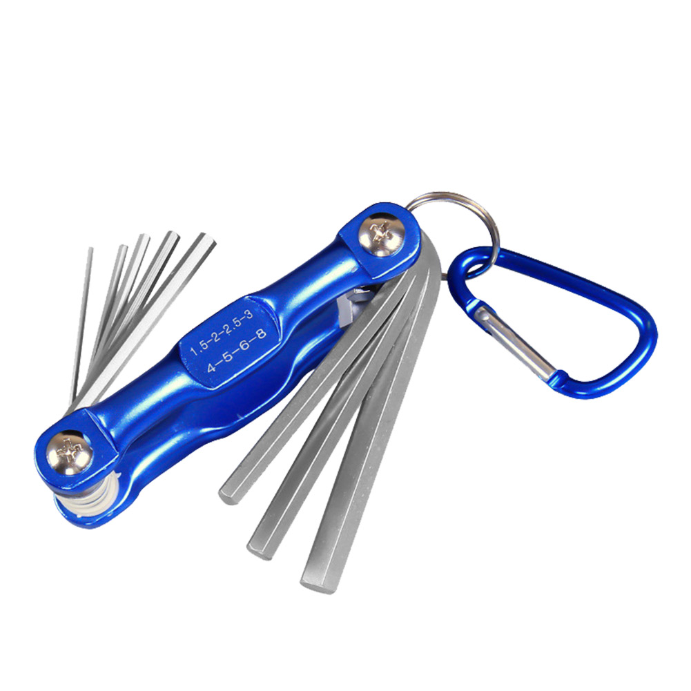 

8pcs Folding Hex Wrench Metal Metric Allen Spanner Hexagonal Screwdriver, 501 Original