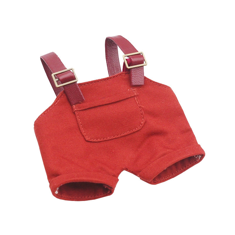 3 Pieces (suspenders) Blind Box Macaron Shirt Suit Dress 10CM Cotton Doll