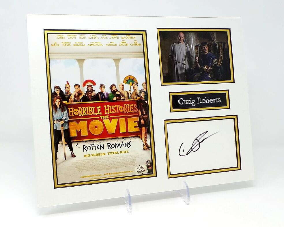 Craig ROBERTS Signed Mounted Photo Poster painting Display AFTAL COA Nero Horrible Histories