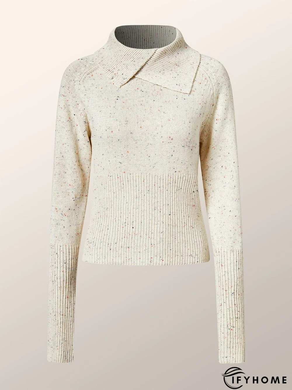 Long sleeve Regular Fit Plain Casual Sweater | IFYHOME