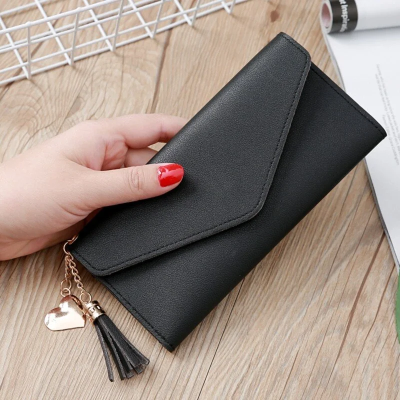 Big Capacity Women's Wallets Dull Polish Leather Wallet Double Zipper Day Clutch Purse Wristlet Coin Purse Card Holder Wallet