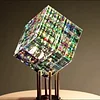Colored Cube Crystal Prism Gradient Color Crystal Ornaments