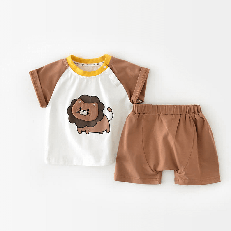 Baby Lion Dino Tee and Shorts Set