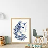 (Multi-Style) Blue And White Porcelain Cat-11CT Stamped Cross Stitch 40*53cm/15.75*20.87in
